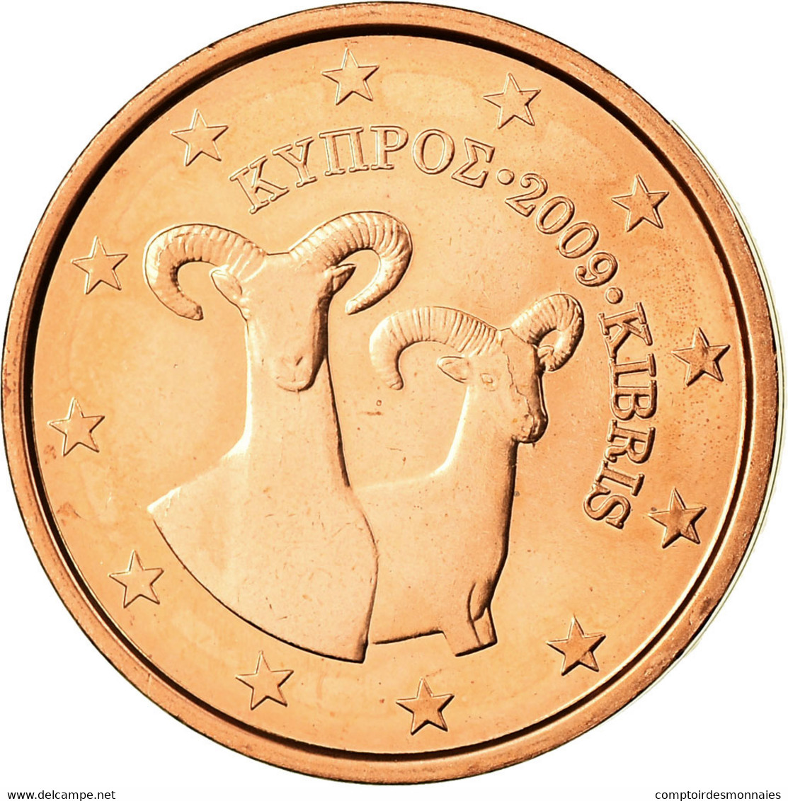 Chypre, 2 Euro Cent, 2008, FDC, Copper Plated Steel, KM:79 - Zypern