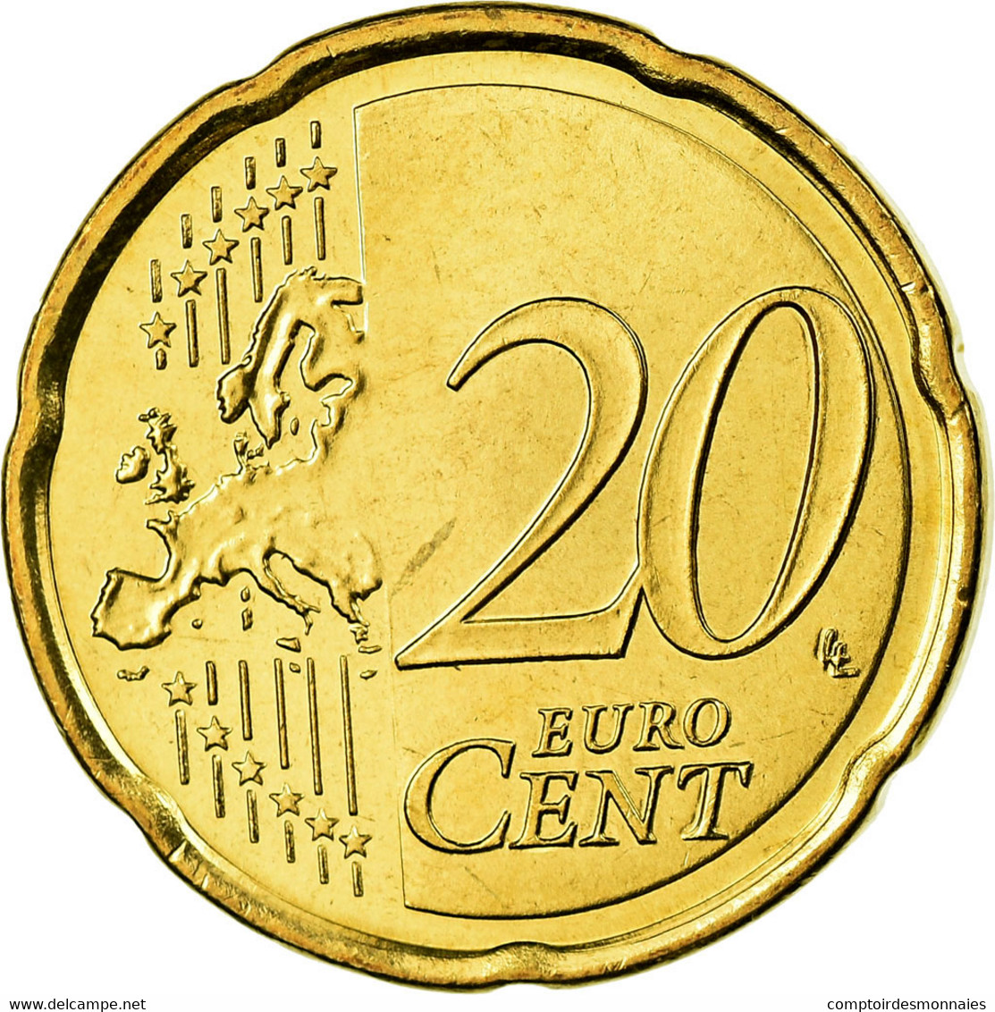 Chypre, 20 Euro Cent, 2008, FDC, Laiton, KM:82 - Chypre