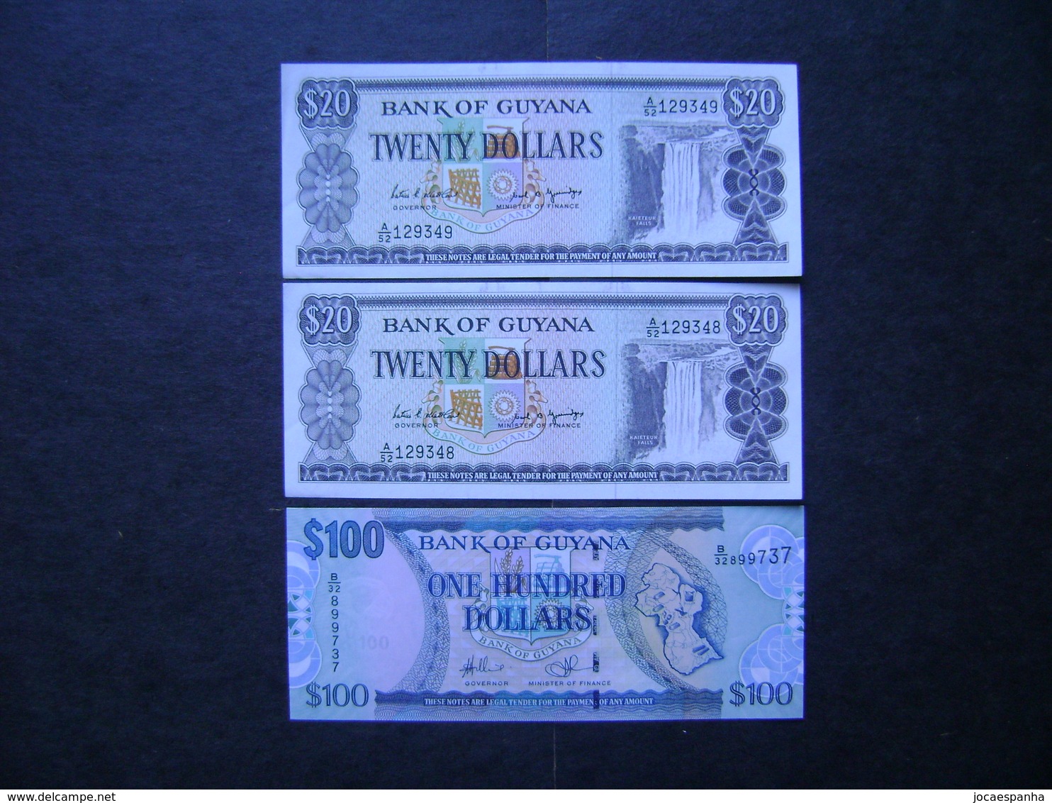 GUYANA - 3 BANK NOTES "WITHOUT FOLDING" PERFECT - Guyana