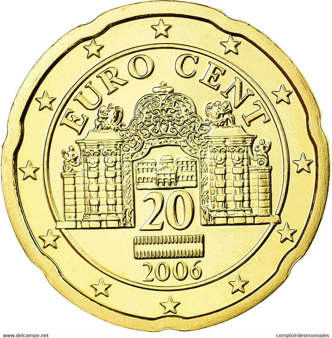 Autriche, 20 Euro Cent, 2006, FDC, Laiton, KM:3086 - Autriche