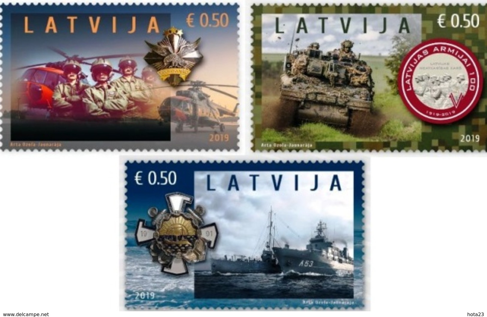 Militaria Latvia Lettland Lettonie 2019  Latvian National Armed Forces - 100 Years   MNH - Militaria