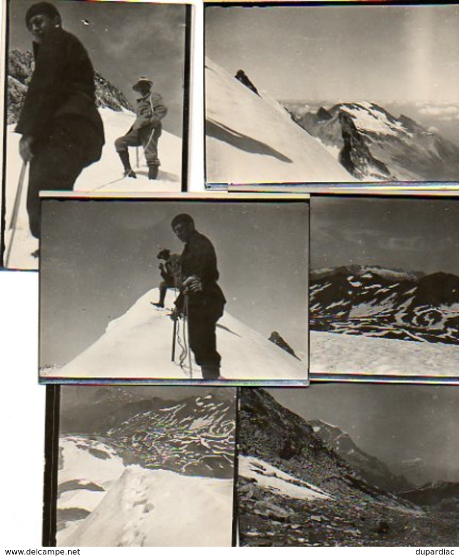 6 Photos Alpinisme 1935 : Massif De La Vanoise, Ascension De La Grande-Motte, Col De La Leisse, ... André Baer,...guide. - Sport