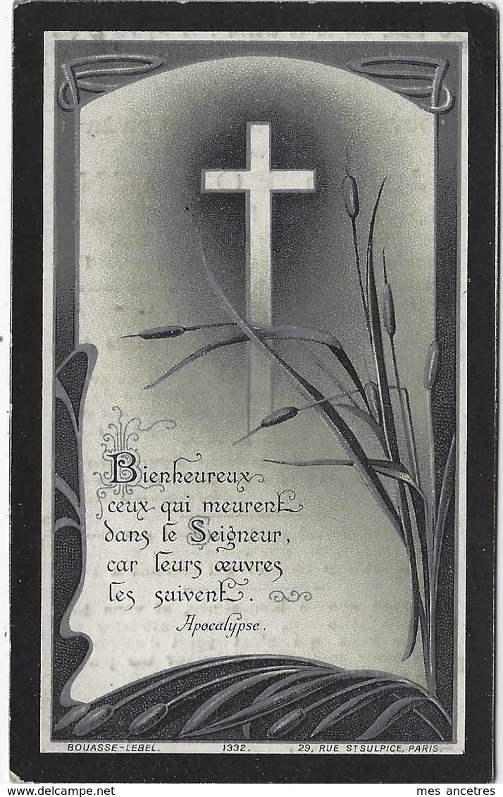 En 1909 Staple Et Bailleul (59)  Julien BOUDEN Ep Hélène ANNOOT Né 1863 - Avvisi Di Necrologio