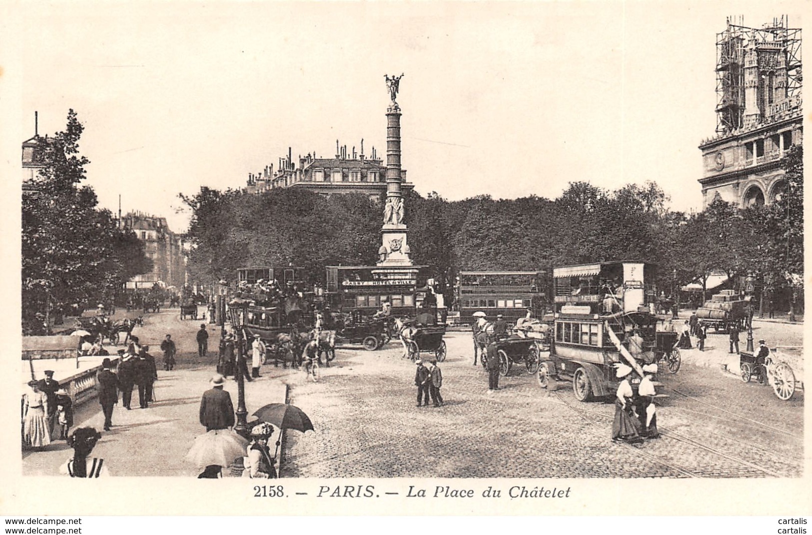 75-PARIS-PLACE DU CHATELET-N°C-422-H/0185 - Other & Unclassified