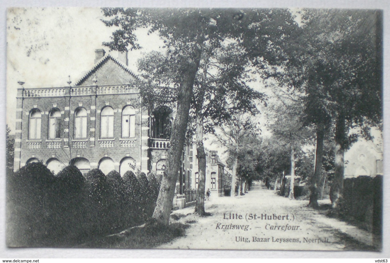 LILLE Sint Huibrechts 1924 Kruisweg Carrefour - Dorpstraat ? - Uitg. Bazar Leyssens, Neerpelt - Saint Hubert - Neerpelt
