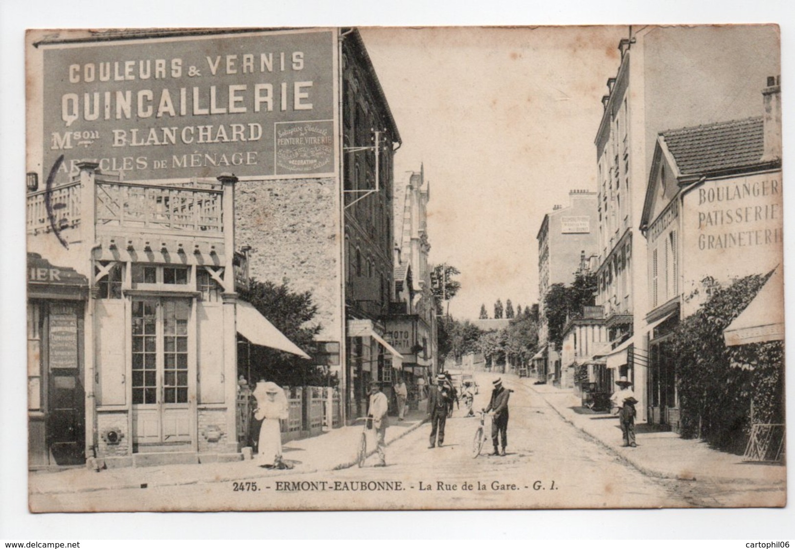 - CPA ERMONT-EAUBONNE (95) - La Rue De La Gare (avec Personnages) - Edition G. L. 2475 - - Ermont-Eaubonne