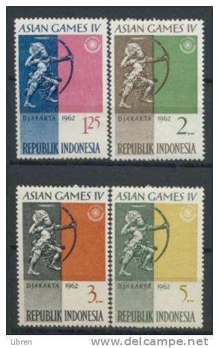 INDONESIA, INDONESIE 1962 ZBL 332-335 SPORT, ASIAN GAMES DJAKARTA. MNH, POSTFRIS, NEUF**. - Indonesië