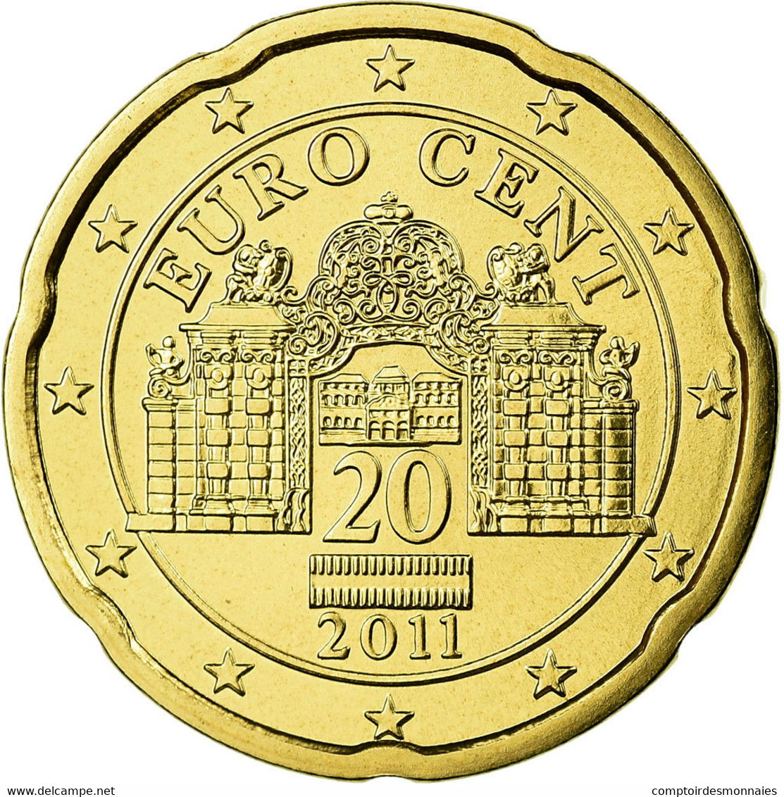 Autriche, 20 Euro Cent, 2011, FDC, Laiton, KM:3140 - Autriche