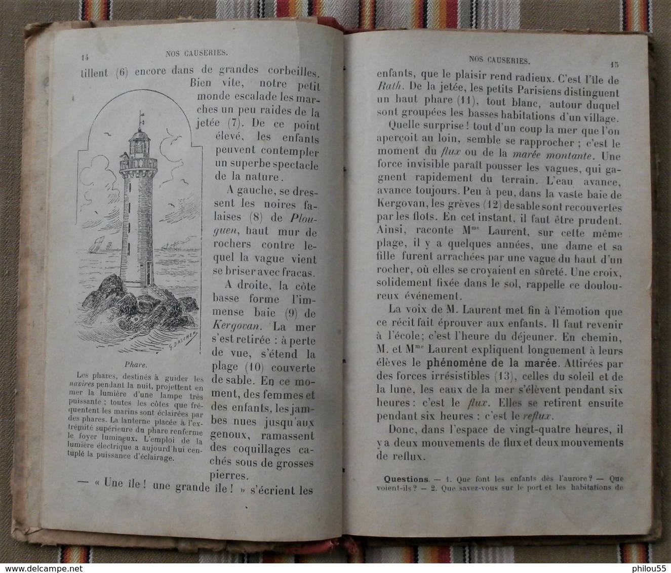 NOS CAUSERIES Lecture CE Paul DELAPLANE 1907 Illustrations J. GUIOT FR. MANE pas courant