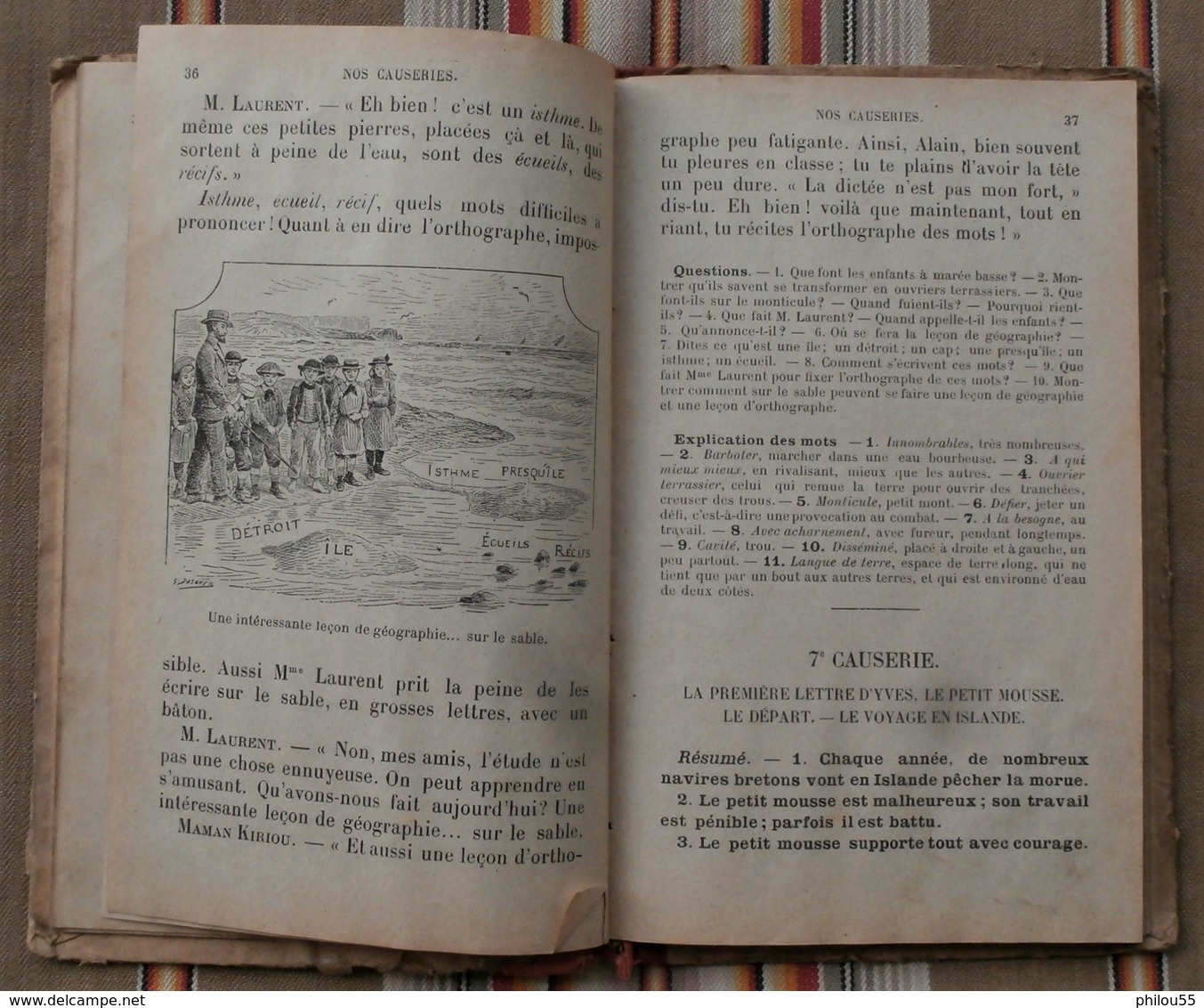 NOS CAUSERIES Lecture CE Paul DELAPLANE 1907 Illustrations J. GUIOT FR. MANE pas courant