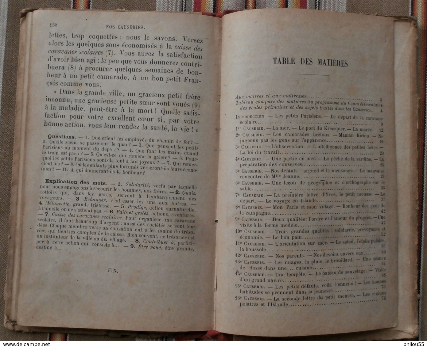 NOS CAUSERIES Lecture CE Paul DELAPLANE 1907 Illustrations J. GUIOT FR. MANE pas courant