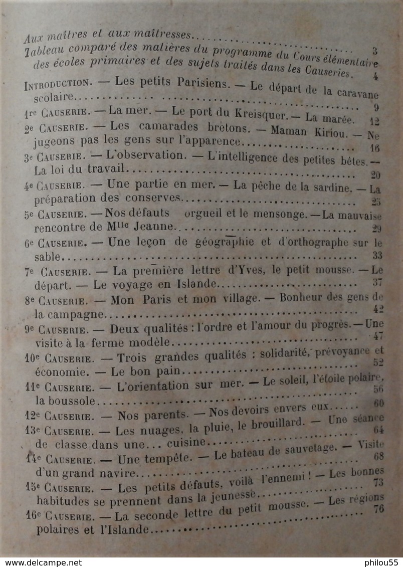 NOS CAUSERIES Lecture CE Paul DELAPLANE 1907 Illustrations J. GUIOT FR. MANE pas courant