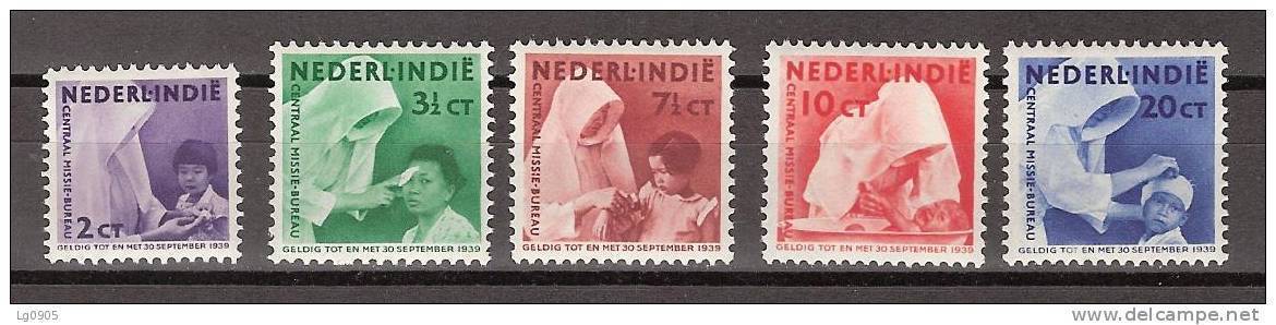 Nederlands Indie Dutch Indies 241-245 MLH ; Missie, Mission 1938 NETHERLANDS INDIES PER PIECE - Netherlands Indies