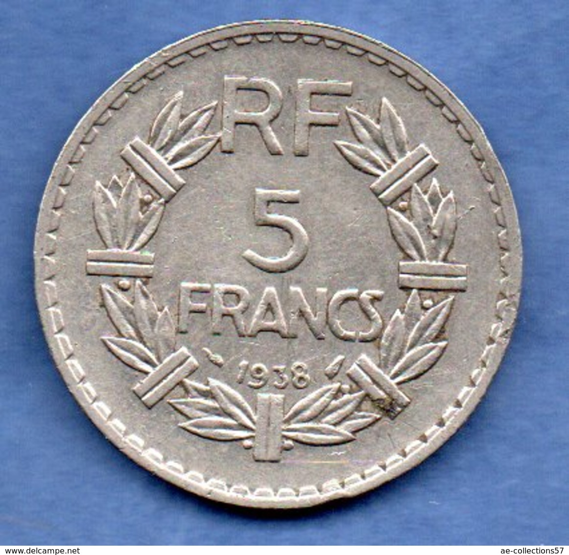 5 Francs 1938  -  1 Coup Tranche Sinon TTB - Autres & Non Classés