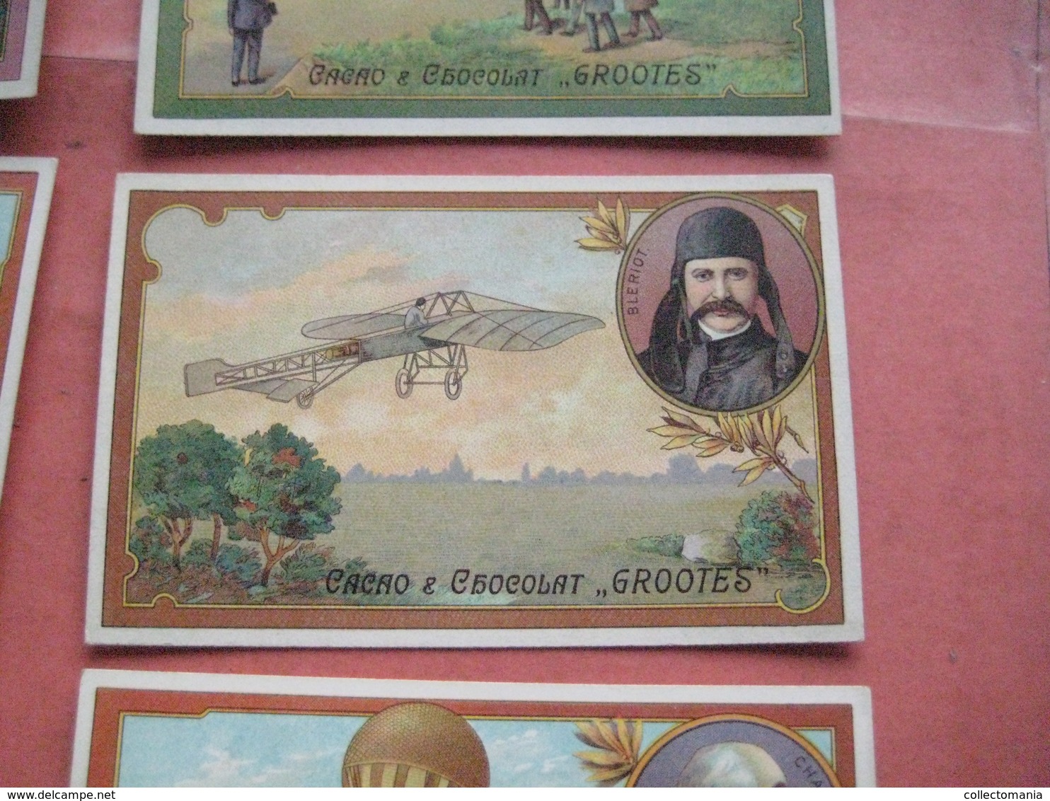 6 Chromos Comlplete SERIE Cacao ChokoladeGROOTES C1912 Aviation Pioniers Wijnmalen BLERIOT FARMAN Luchtvaart  Luftfarht - Other & Unclassified