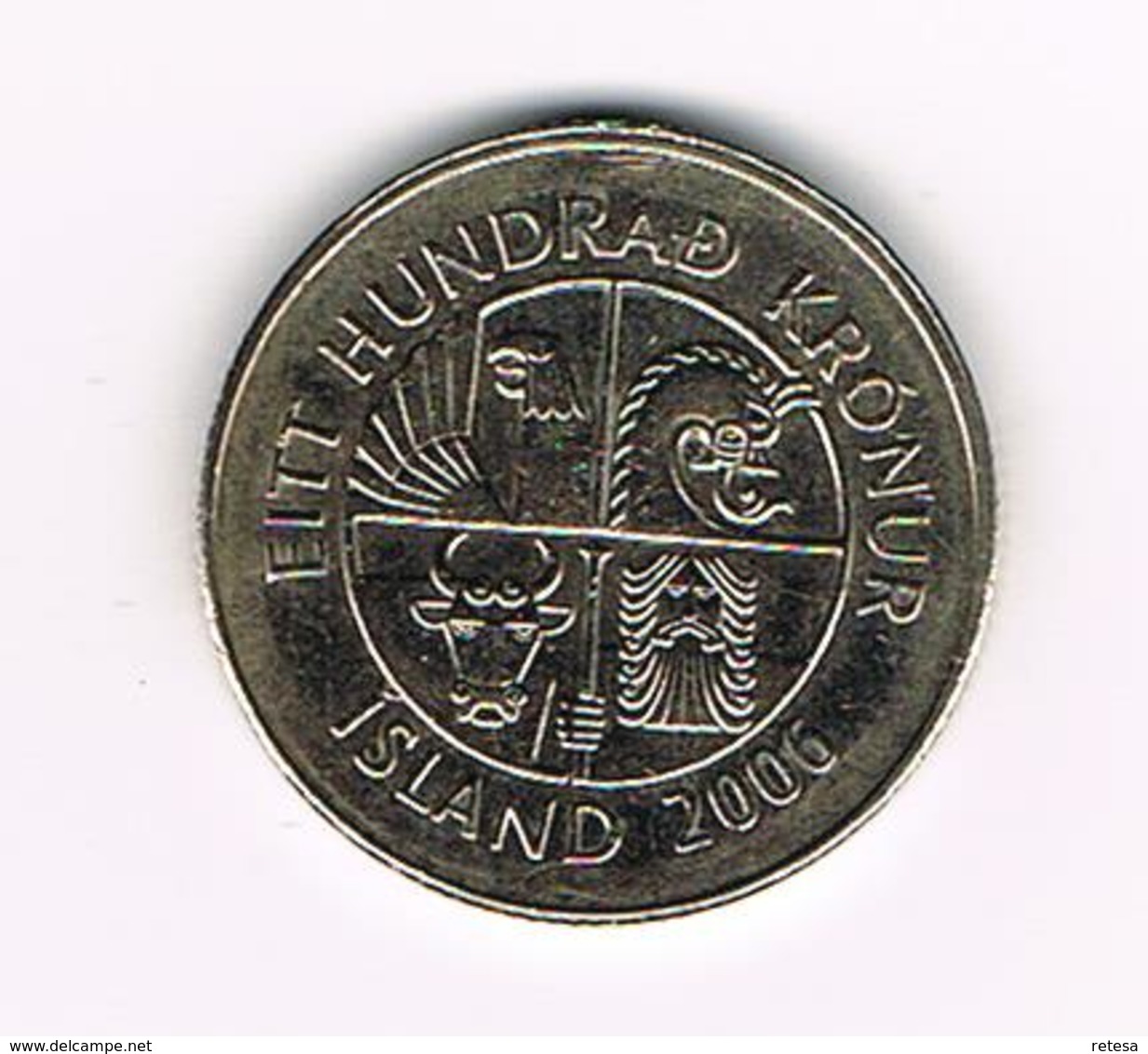 //   IJSLAND  100 KRONUR 2006 - Iceland