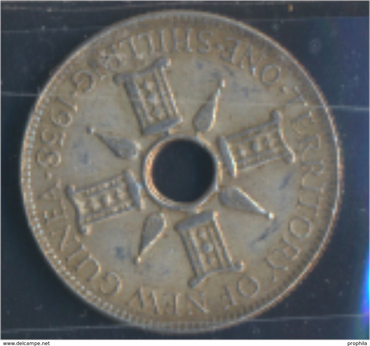 Neuguinea KM-Nr. : 8 1938 Vorzüglich Silber 1938 1 Shilling Zepter (8977158 - Papouasie-Nouvelle-Guinée