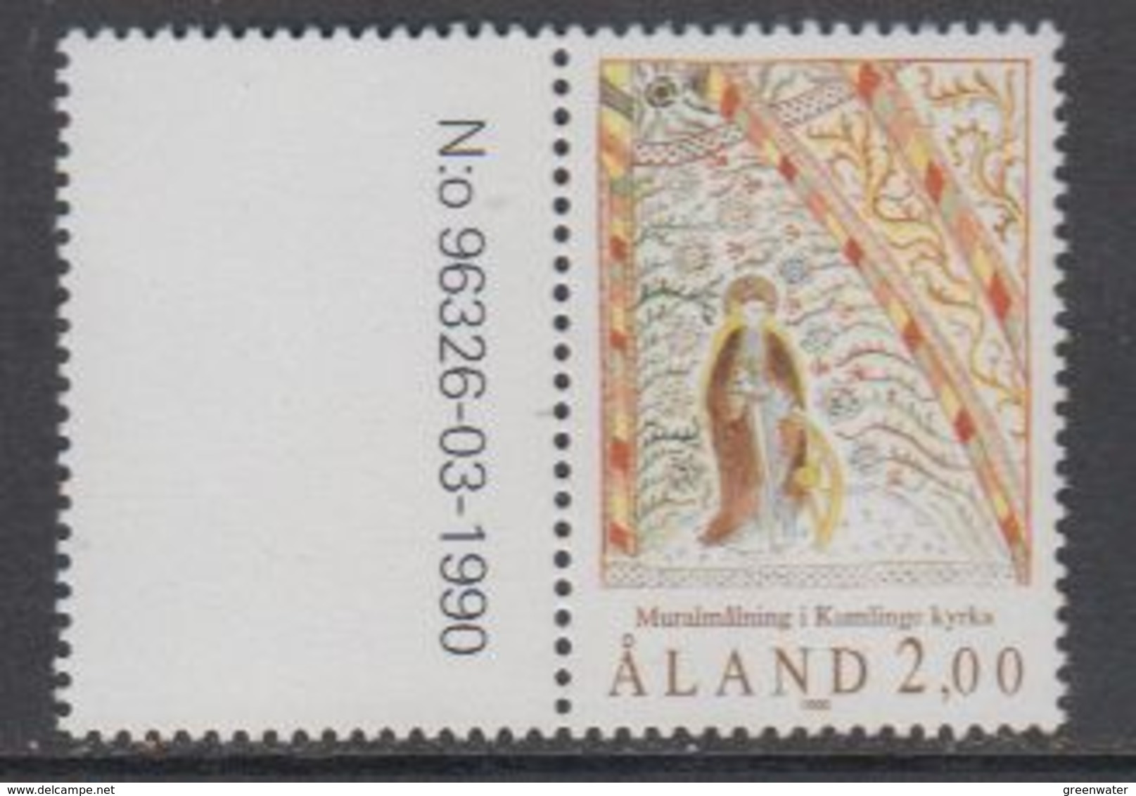 Aland 1990 Fresco 1v (+margin) ** Mnh (43357N) - Aland