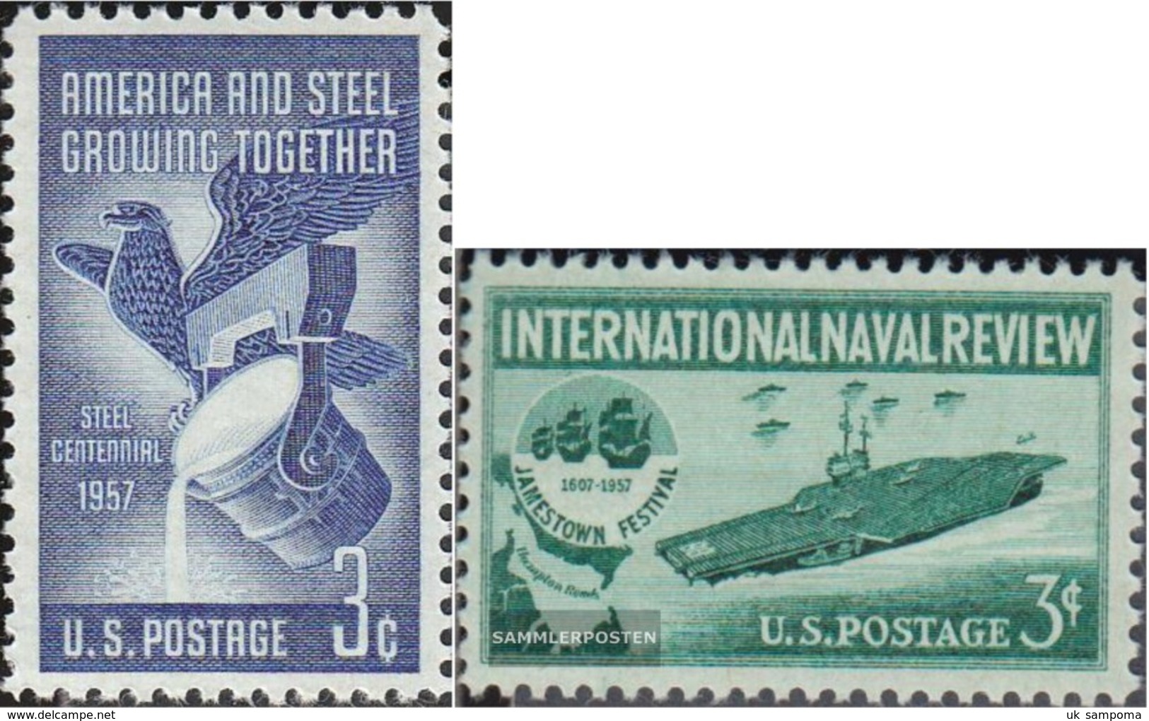 U.S. 712,713 (complete Issue) Unmounted Mint / Never Hinged 1957 Steel Industry, Flottenschau - Unused Stamps