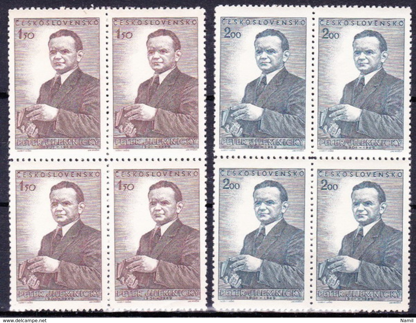 ** Tchécoslovaquie 1951 Mi 699-700 (Yv 608-9), (MNH) - Neufs