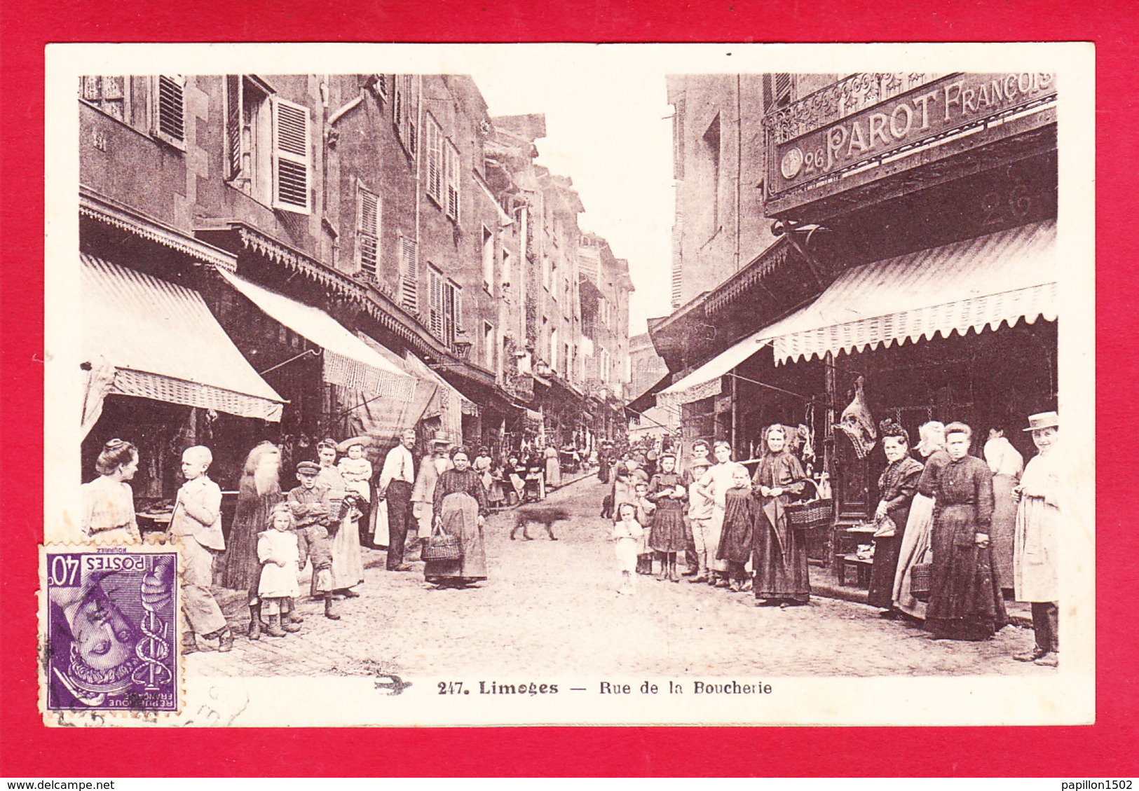 F-87-Limoges-151Ph49  La Rue De La Boucherie, Belle Animation, Cpa BE - Limoges