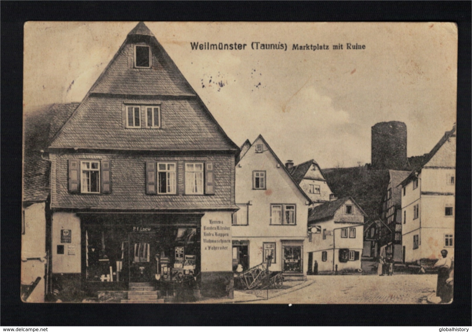 DE2342 - WEILMÜNSER (TAUNUS) - MARKTPLATZ MIT RUINE - Taunus