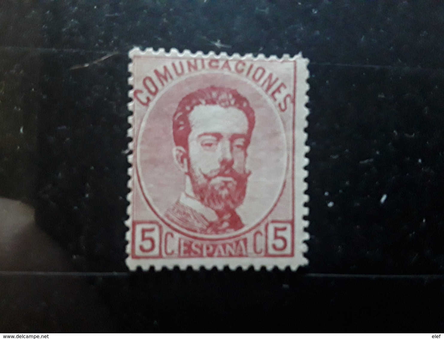 ESPAGNE / ESPANA / SPAIN / SPANIEN ,1872 AMEDEO I,  Yvert No 117, 5 C Rose FONCE Neuf * MH TB Cote 30 Euros - Unused Stamps