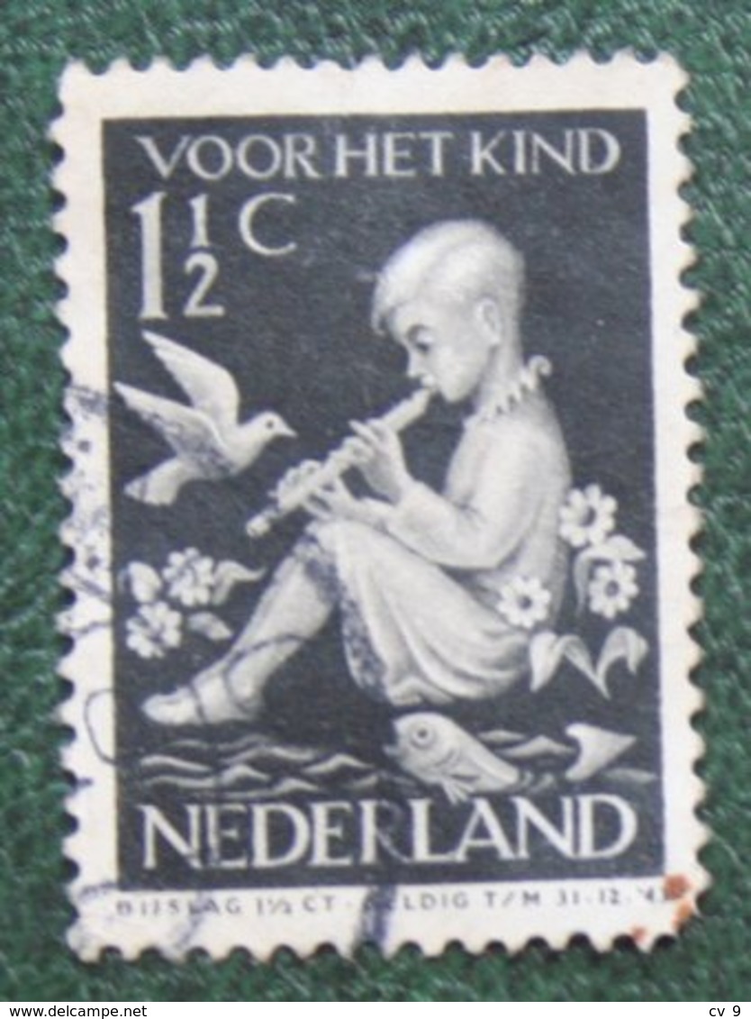 1 1/2 + 1 1/2 Ct Kinderzegel, Child Welfare Kinder Enfant NVPH 313 (Mi 322) 1938 Gebruikt / Used NEDERLAND / NIEDERLANDE - Used Stamps