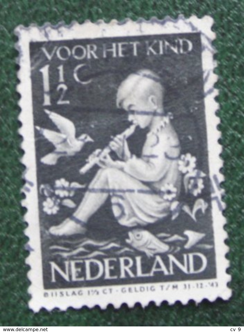 1 1/2 + 1 1/2 Ct Kinderzegel, Child Welfare Kinder Enfant NVPH 313 (Mi 322) 1938 Gebruikt / Used NEDERLAND / NIEDERLANDE - Used Stamps