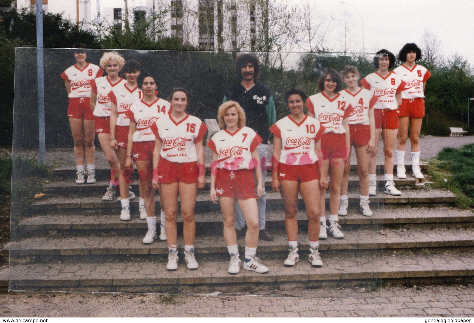 87- LIMOGES- EQUIPE BASKET LABC - COCA COLA  COKE  - RARE PHOTO ORIGINALE - Sports