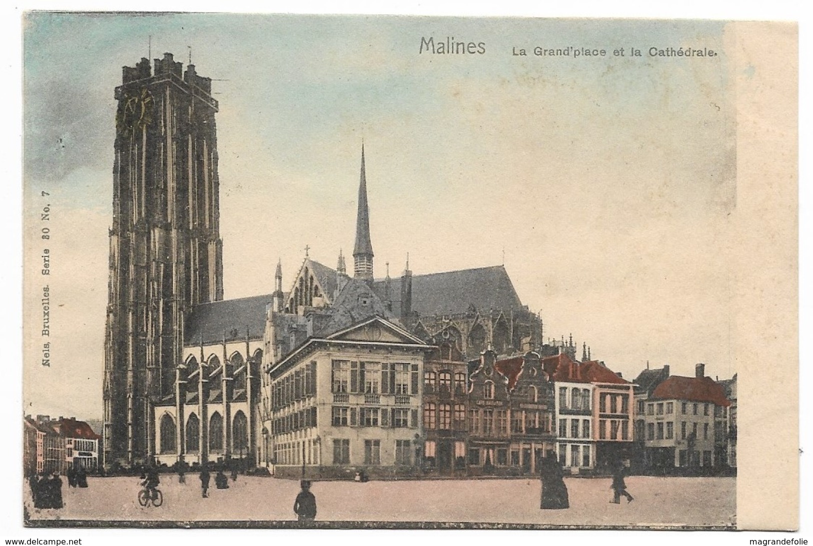 CPA PK  MALINES  LA GRAND'PLACE ET LA CATHEDRALE  CARTE ANIMEE - Autres & Non Classés