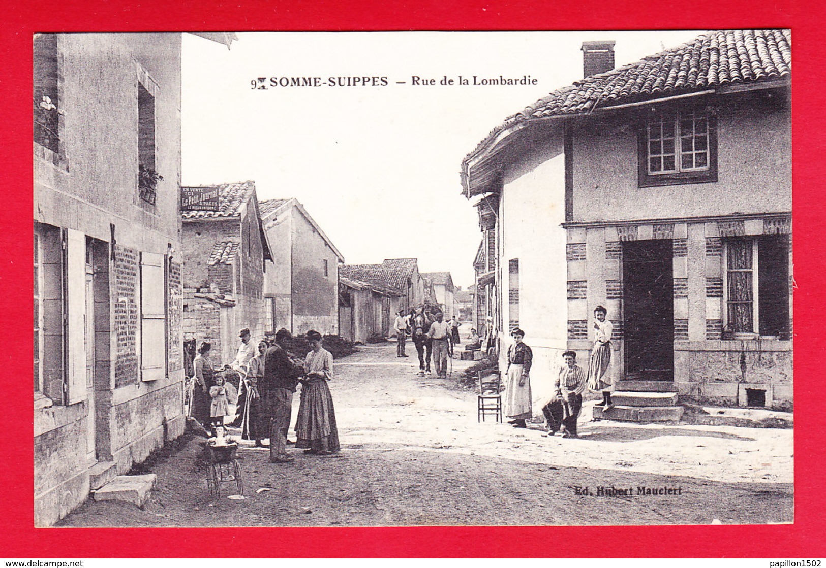 F-51-Somme-Suippes-02P65  Rue De La Lombardie, Belle Animation, Cpa BE - Autres & Non Classés