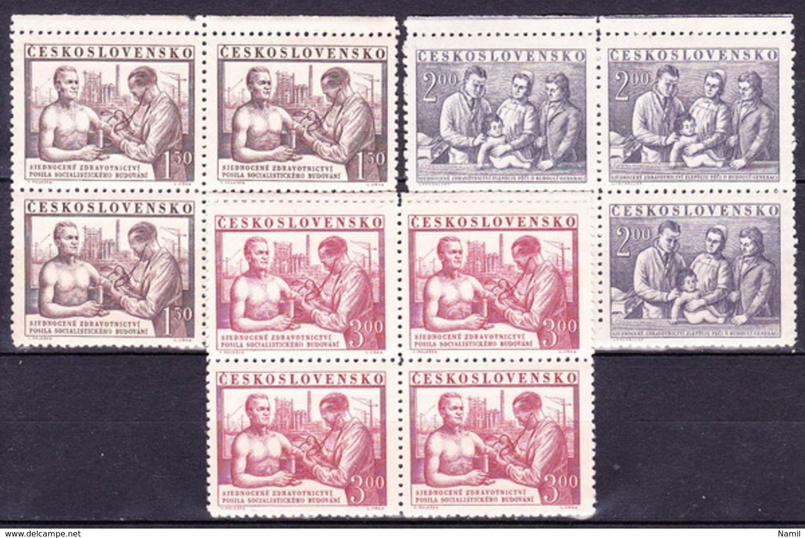 ** Tchécoslovaquie 1952 Mi 746-8 (Yv 654-6), (MNH) - Ungebraucht