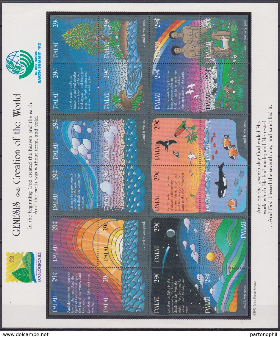 Palau Earth Summit Sheet Mnh - Non Classificati