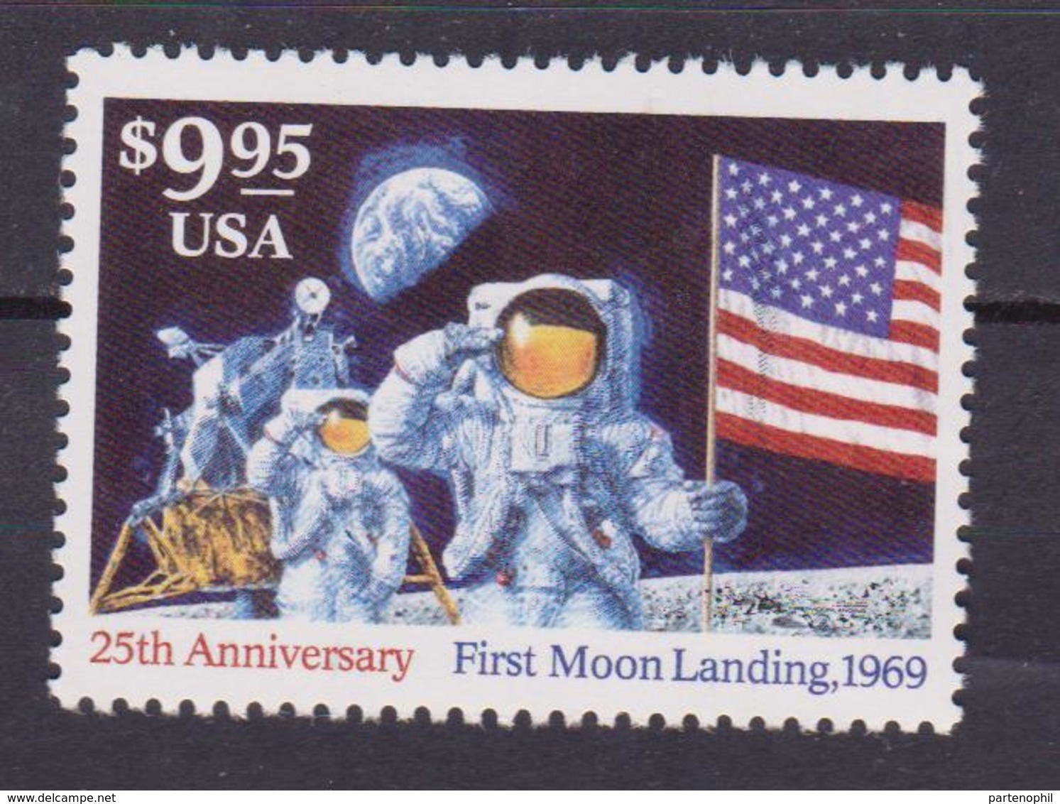 USA 1994 -  First Moon Landing 25th Anniversary Flag Sheet MNH - America Del Nord