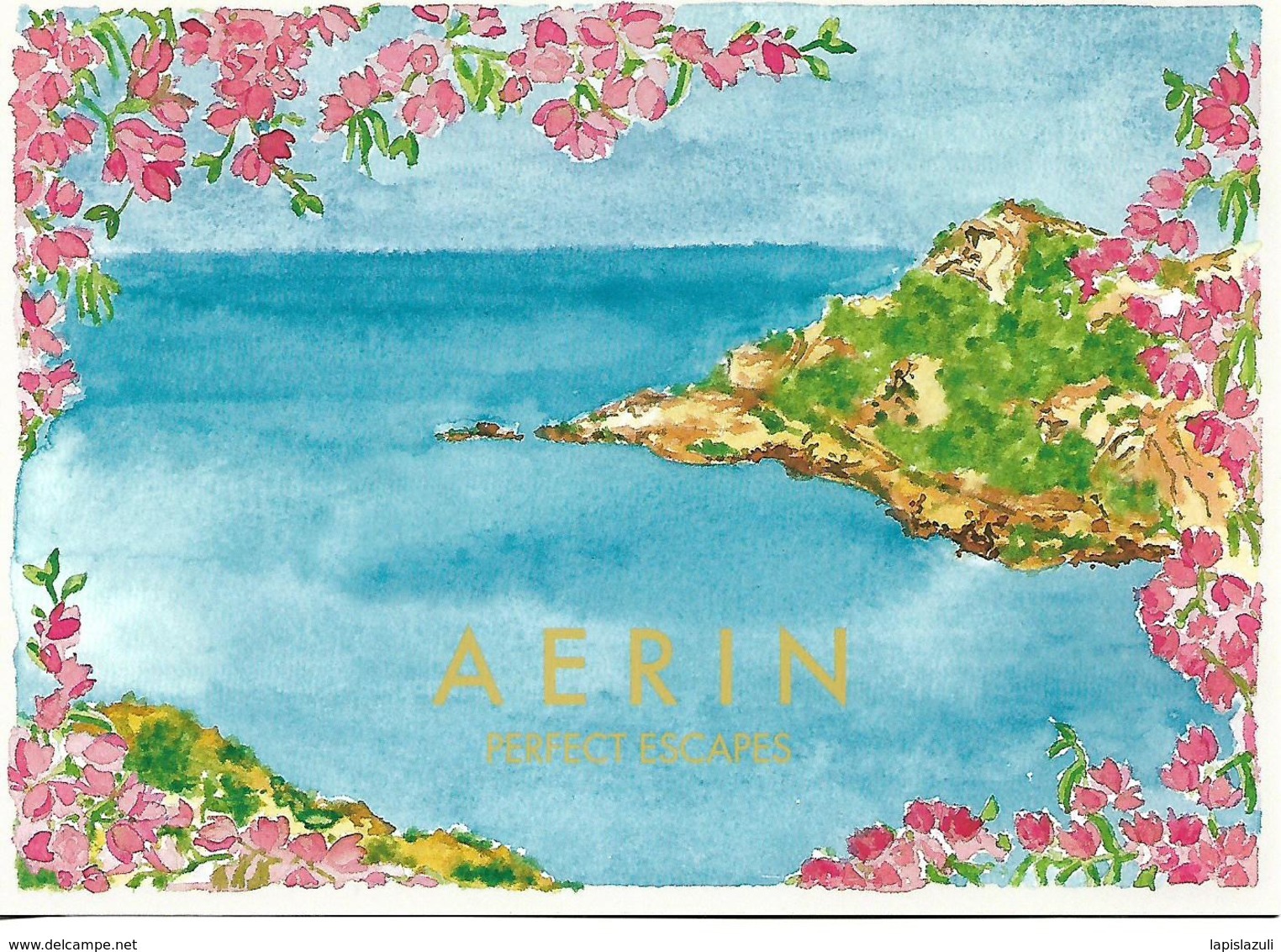 USA  Aerin  " Perfect Escapes " Carte Double Face - Profumeria Moderna (a Partire Dal 1961)