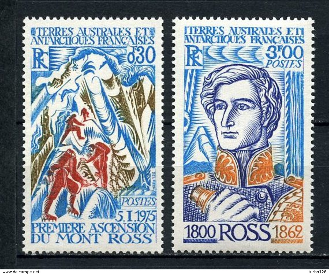 TAAF 1976 N° 61/62 ** Neufs MNH Superbes C 14 € Mont Ross James Clarke Ross - Neufs