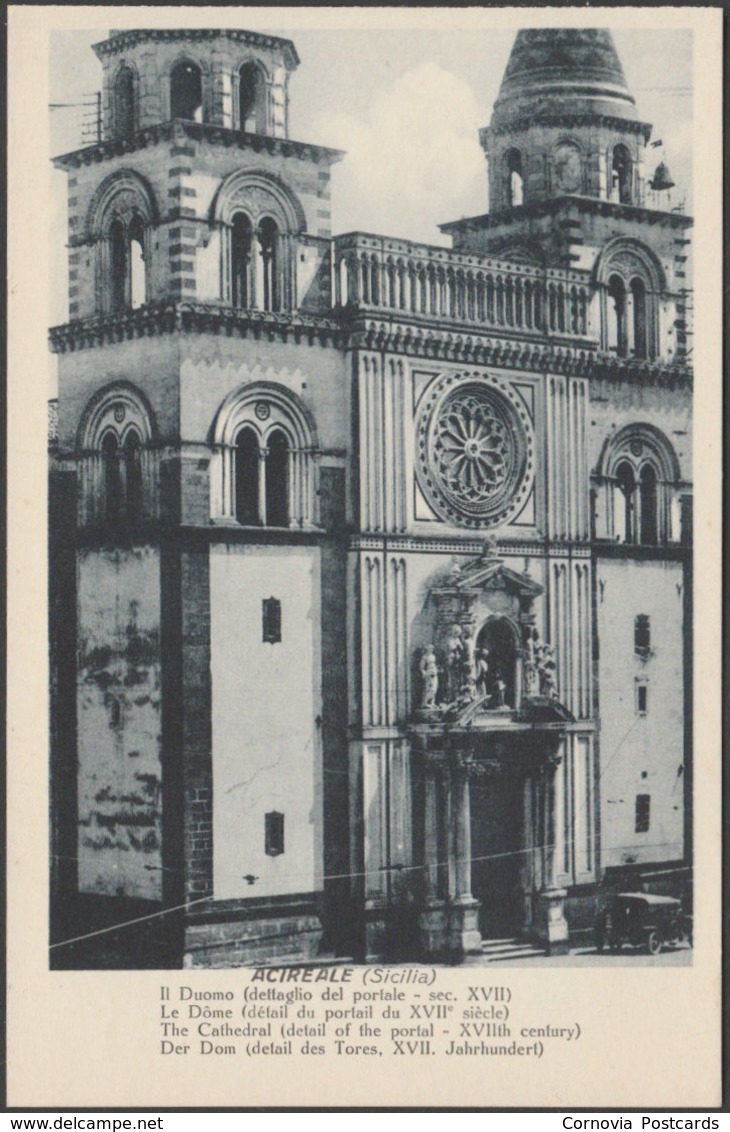 Dettaglio Del Portale, Il Duomo, Acireale, C.1910s - Grand Hôtel Des Bains Cartolina - Acireale