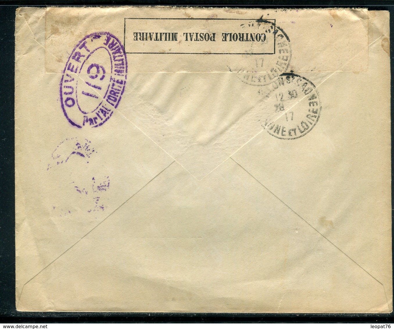 Suisse - Enveloppe Commerciale De Zürich Pour La France En 1917 Avec Contrôle Postal -  Réf JJ 41 - Marcophilie