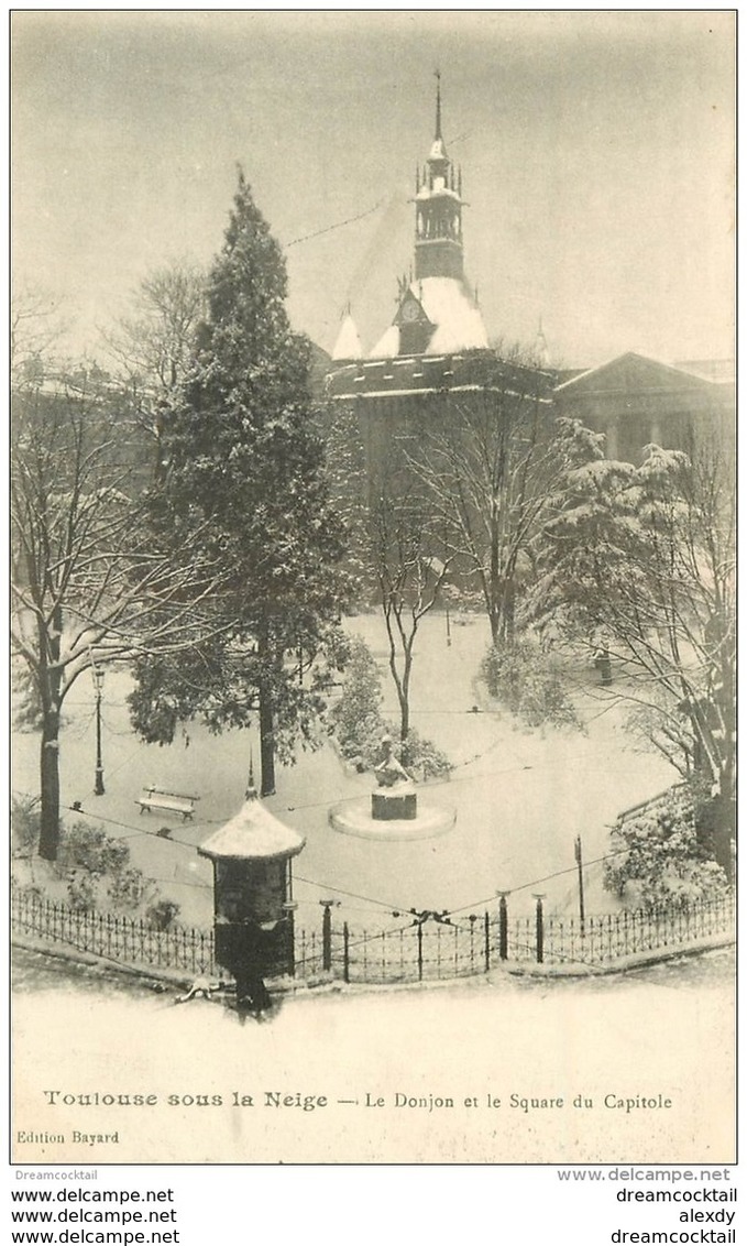 WW 31 TOULOUSE Sous La Neige. Le Square Du Capitole Et Le Donjon 1914 - Toulouse