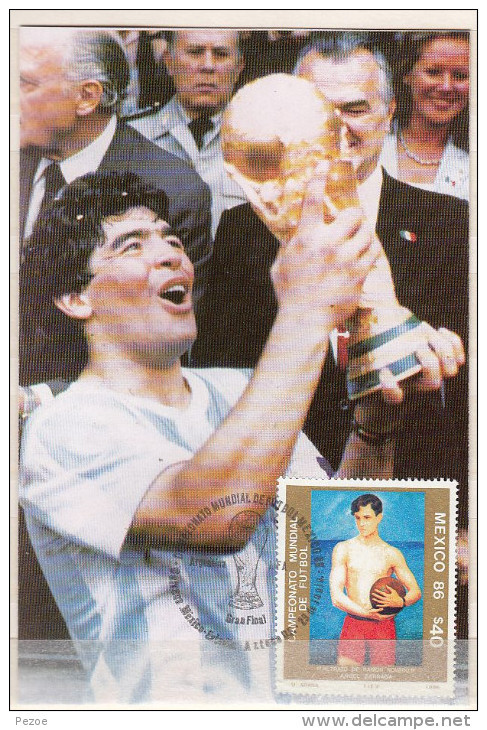 Football / Soccer / Fussball - WM 1986:   Mexiko  Sonderkarte - Finale - 1986 – Messico