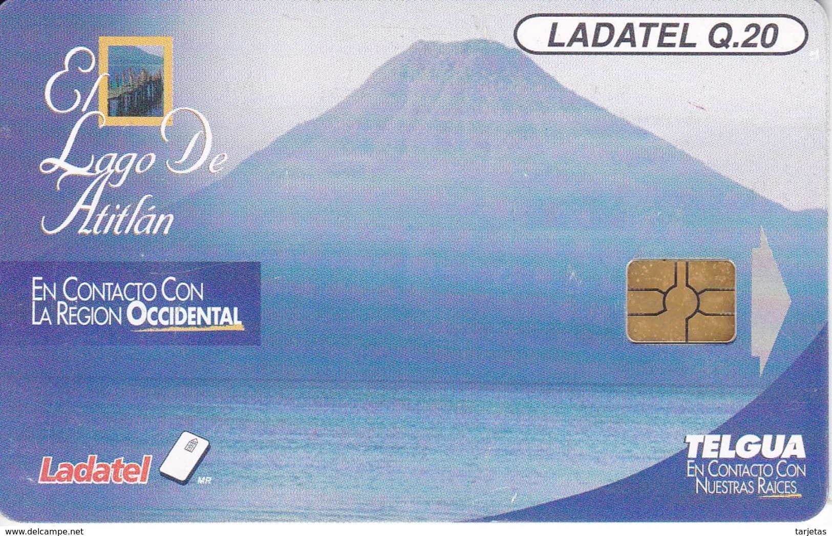 TARJETA DE GUATEMALA DE EL LAGO ATITLAN (VOLCAN) - Guatemala
