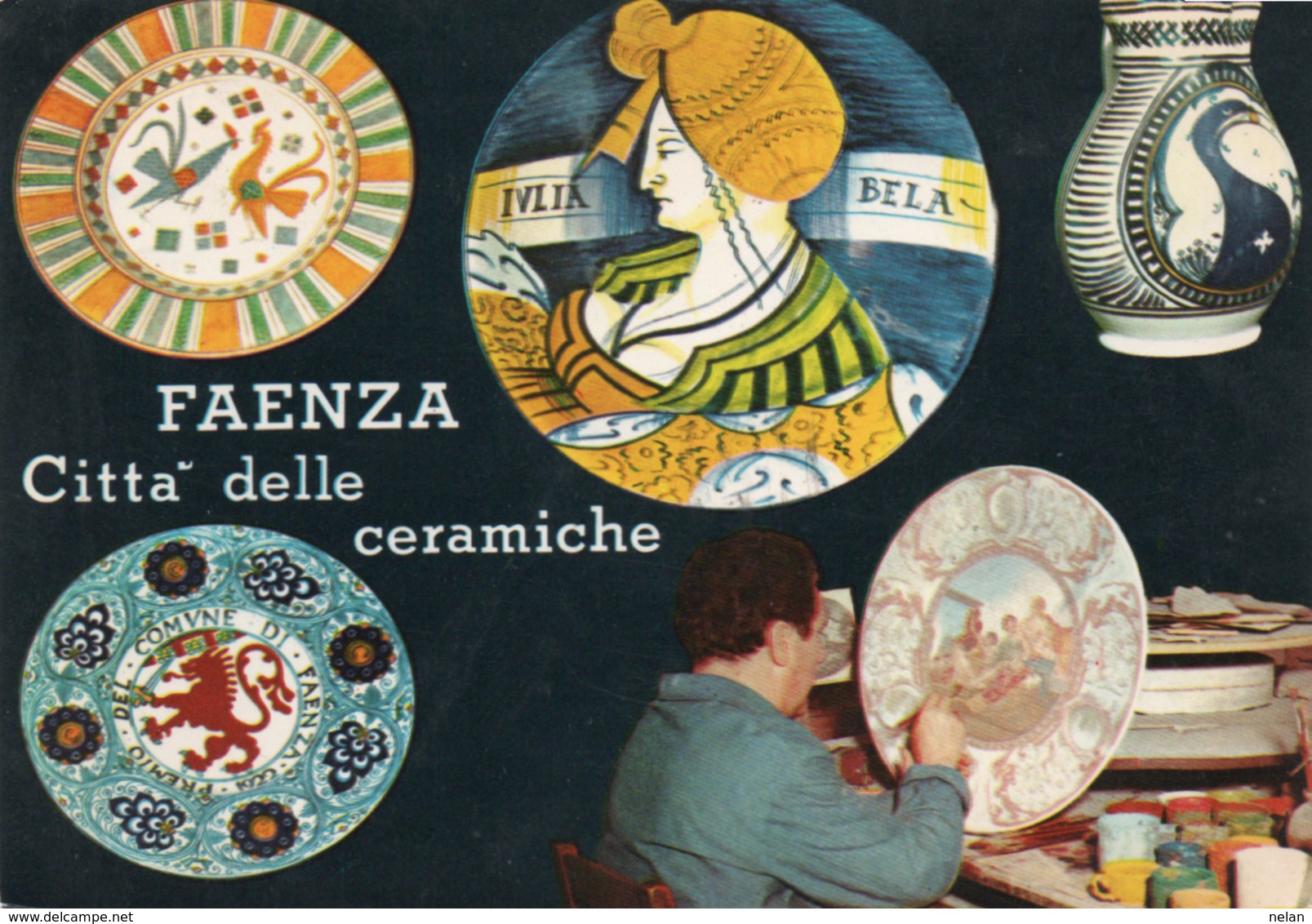 FAENZA-CITTA DELLE CERAMICHE-VIAGGIATA 1968-  F.G - Faenza