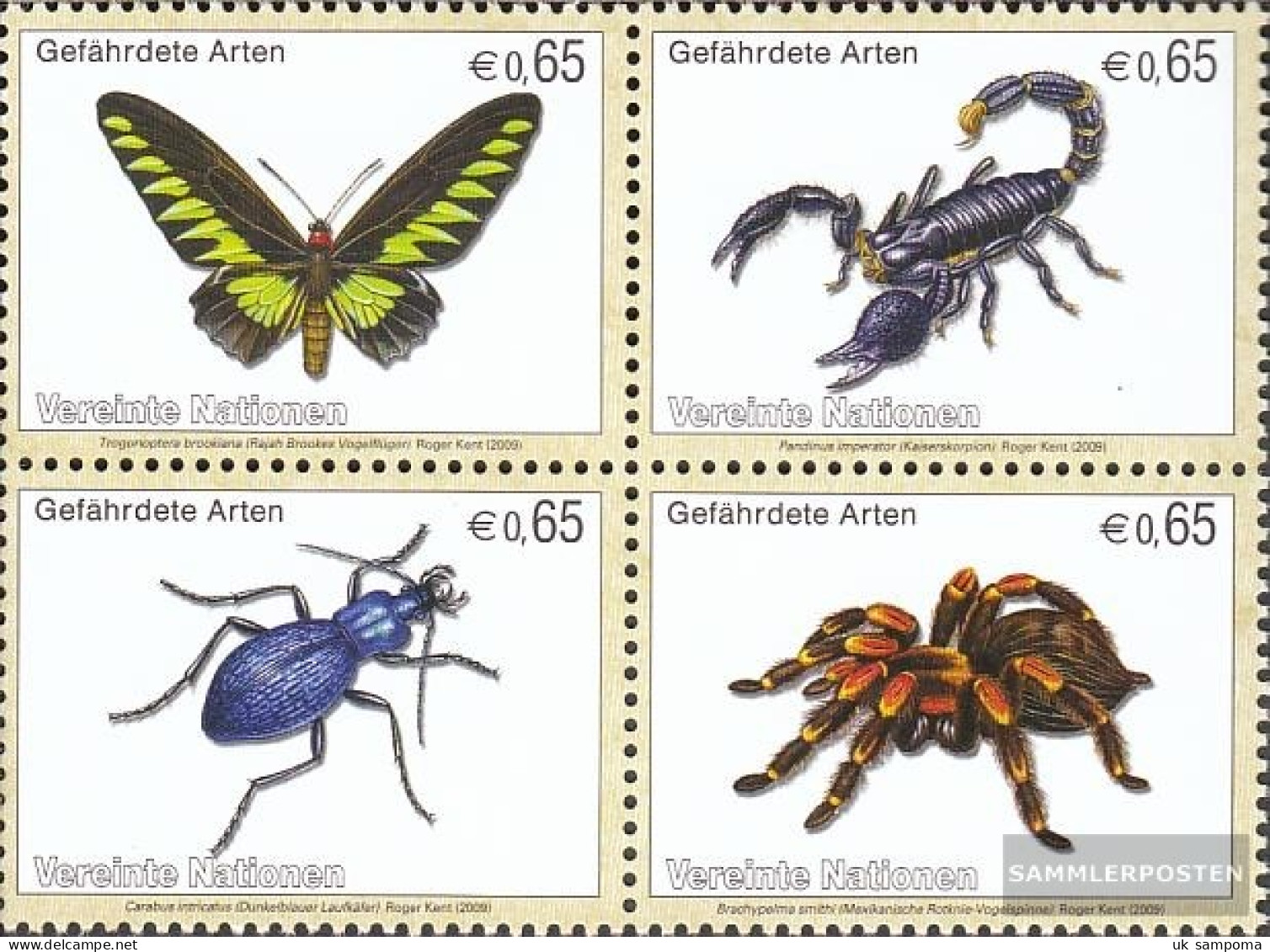 UN - Vienna 588-591 Block Of Four (complete Issue) Unmounted Mint / Never Hinged 2009 Insects And Arachnids - Unused Stamps