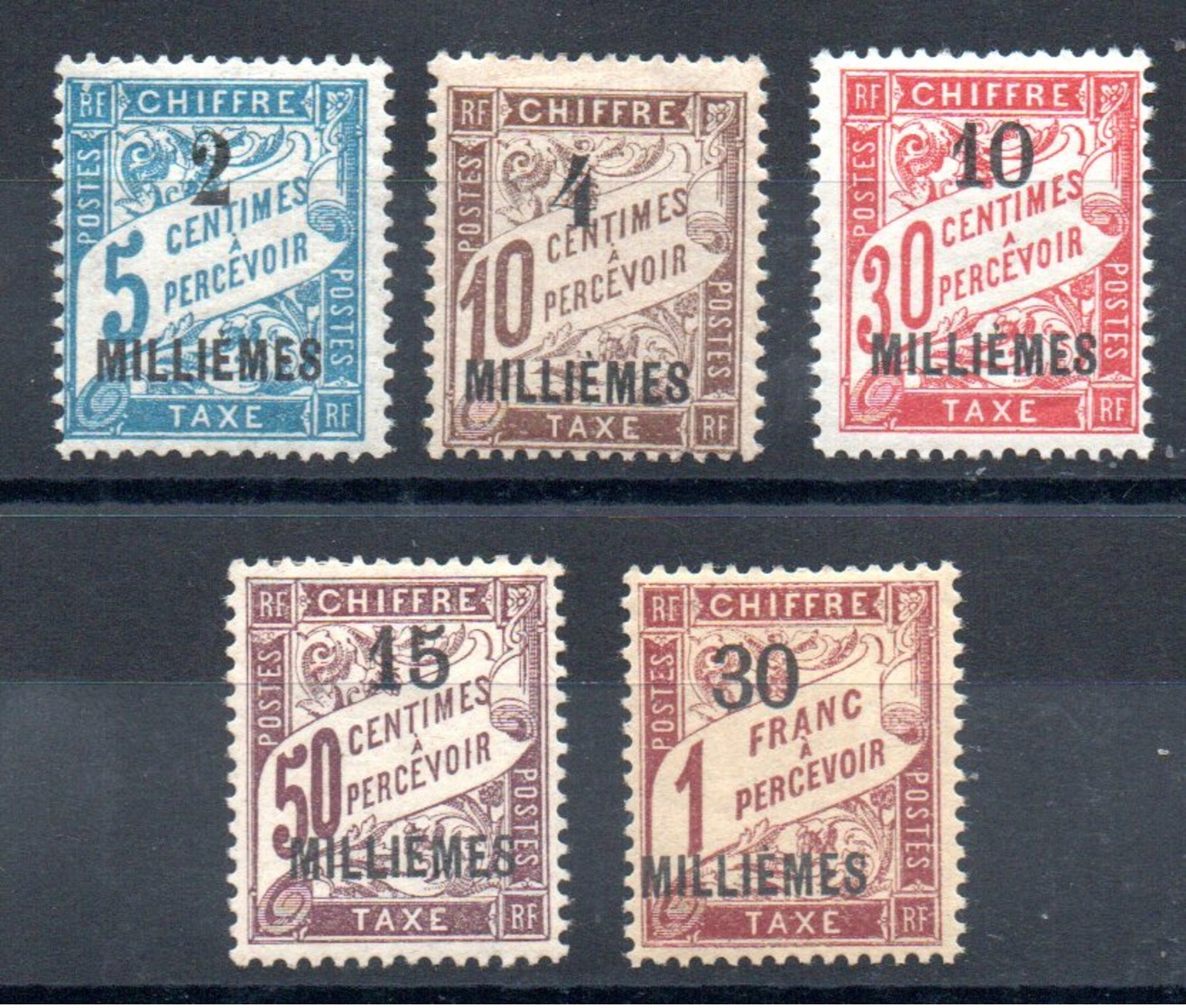 ALEXANDRIE - YT Taxe N° 1 à 5 - Neufs * - MH - Cote: 20,00 € - Unused Stamps