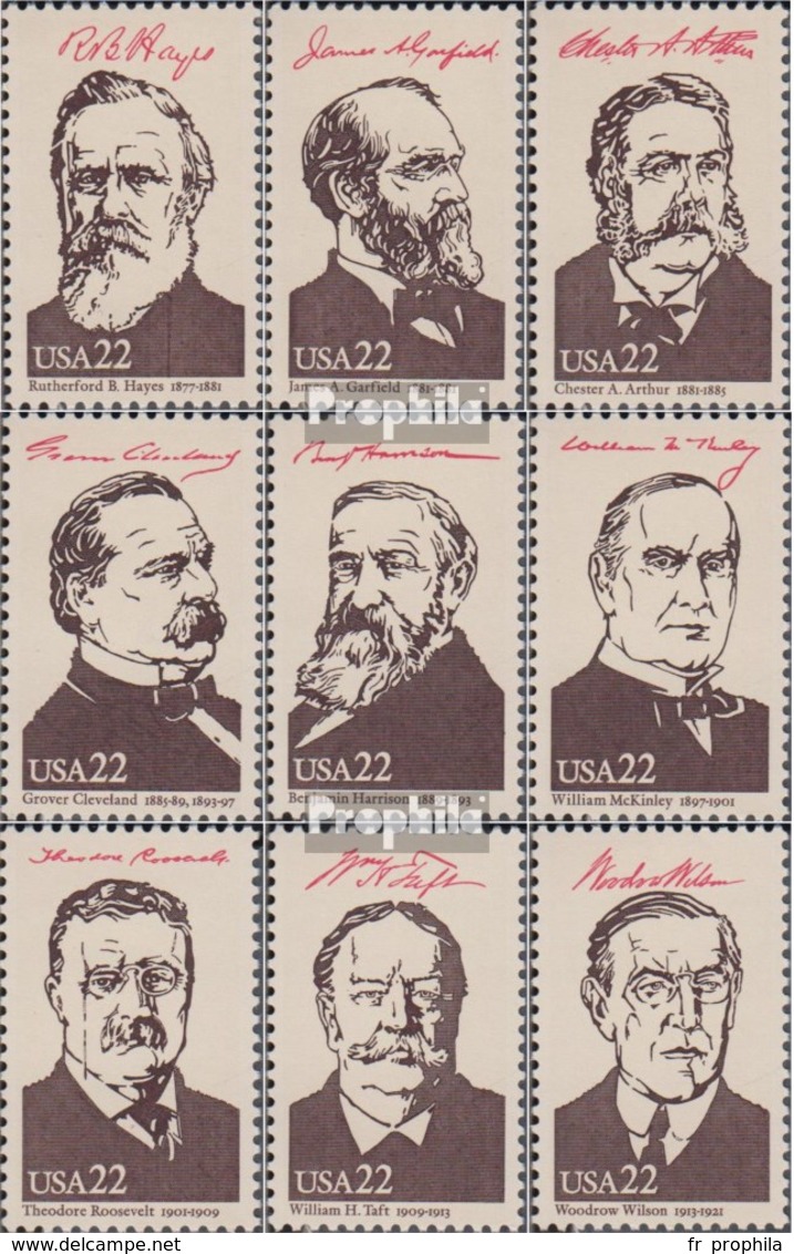 Etats-Unis 1817-1825 (complète.Edition.) Neuf Avec Gomme Originale 1986 Président Le Etats-Unis - Unused Stamps