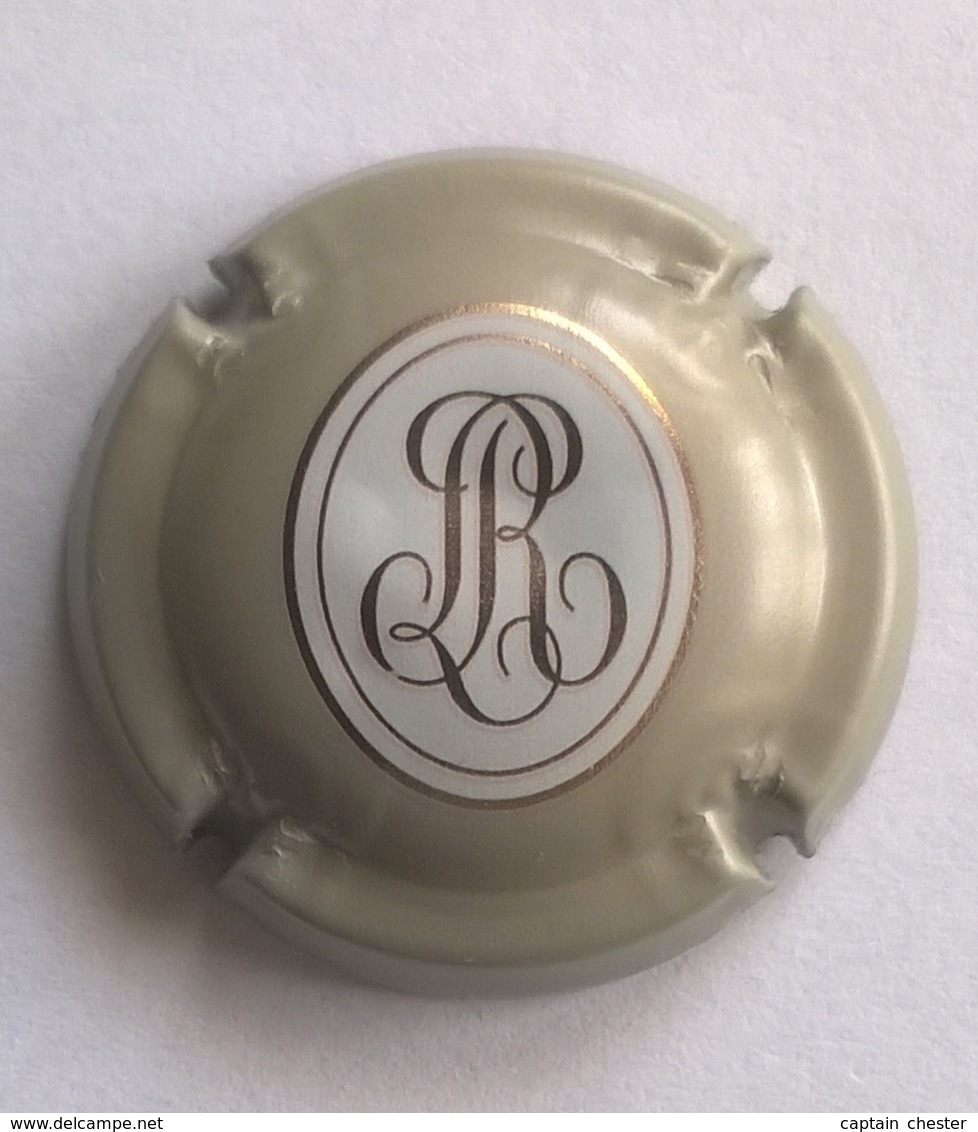 Plaque De Muselet De Champagne " Louis Roederer " Crème Or Et Blanc - Röderer, Louis