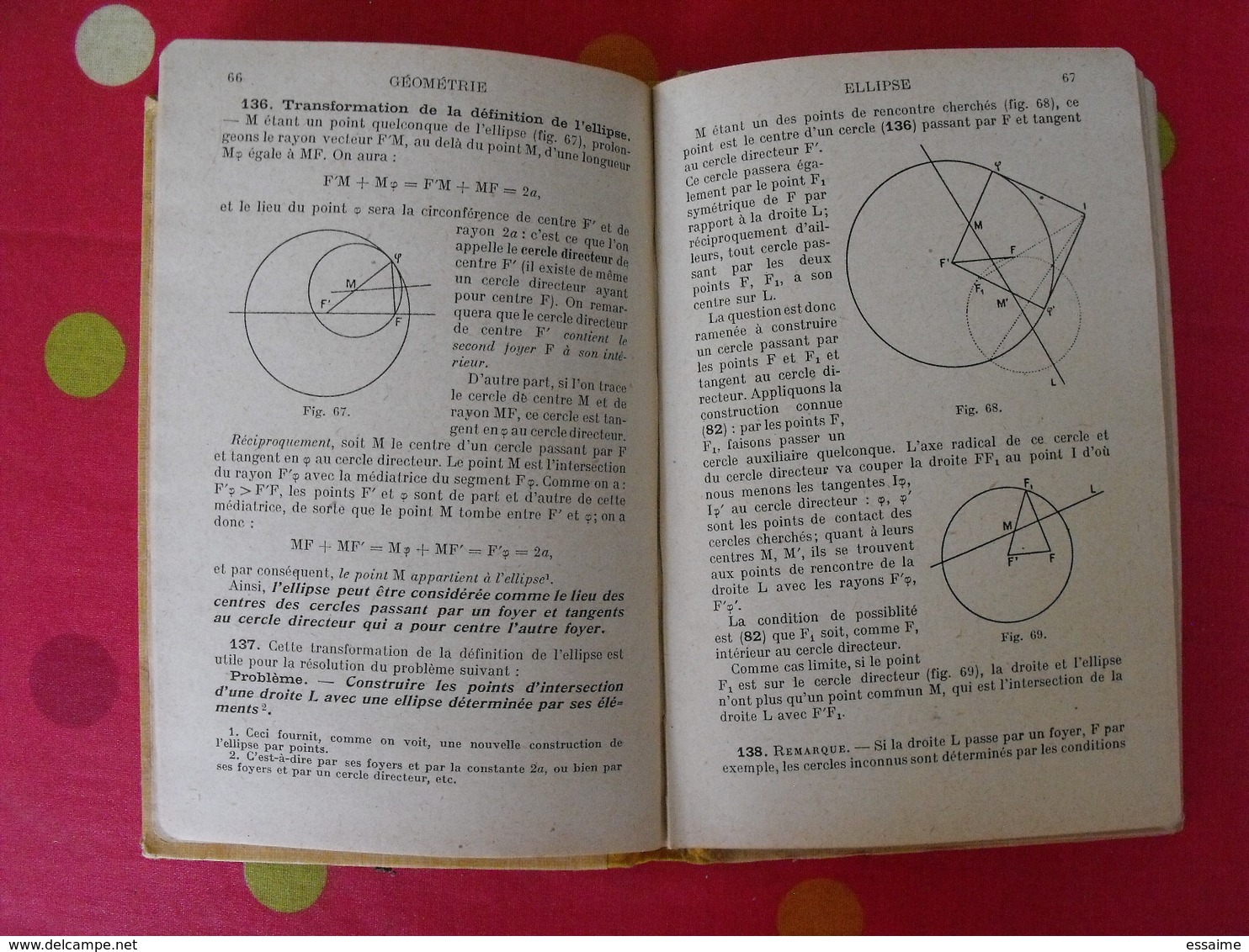 7 Livres Mathématiques Arithmétique Algèbre Mathématique Exercices Corrigés Géométrie Cosmographie Scolaire - Lots De Plusieurs Livres