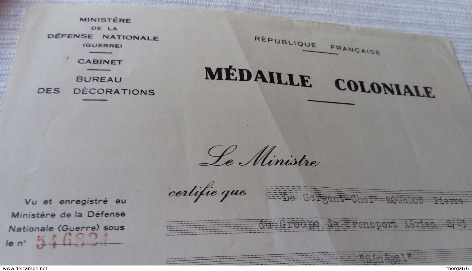 ARMEE DE L'AIR MEDAILLE COLONIALE OBTENUE EN INDOCHINE AVEC AGRAFE EXTREME ORIENT DOCUMENT - Aviation