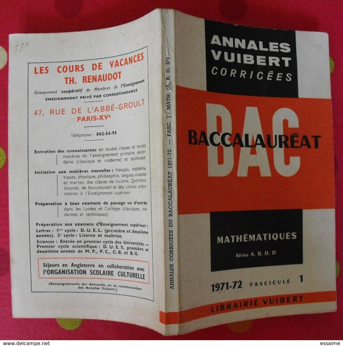 17 livres mathématiques arithmétique algèbre trigonométrie exercices corrigés géométrie annales vuibert scolaire